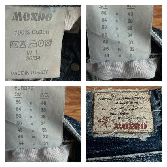 Mondo Red Dragon Embroidered Distressed Relax Fit Jeans Men Size 36 - Picture 10 of 13